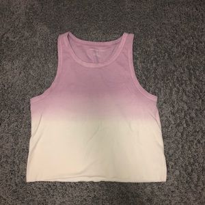 Purple and white ombre tank top